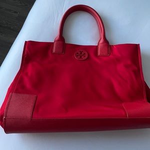 Tory Burch red nylon tote